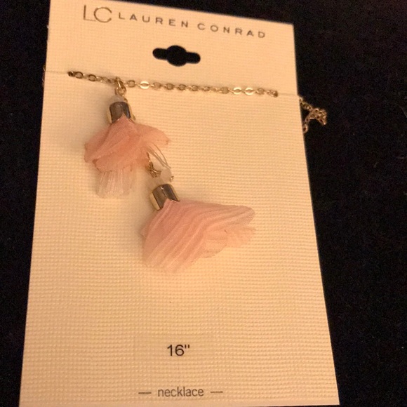 Lc Lauren Conrad orange flower necklace